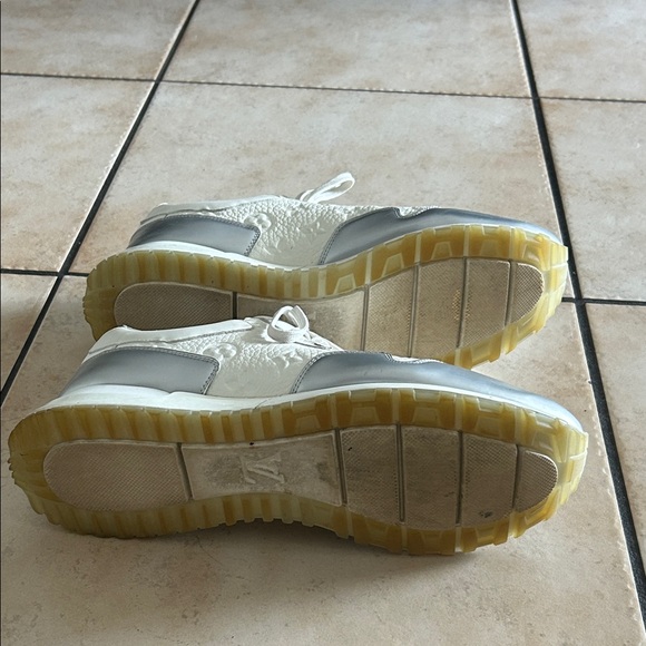 Louis Vuitton White and Gray Athletic Shoes main image 2
